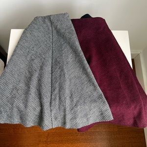 2 for 1 A-Line Wool Houndstooth Mini Skirts